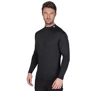 para Hombre Isla Verde térmica Capa Transpirable Manga Larga Liviana y Flexible Base, Negro, Tamaño 2X-Large
