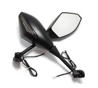Para Hon&da CBR600RR CBR1000RR 2004-2008 2 Uds Motocicleta Con Señal De Giro Luces Indicadoras Integradas Espejos Retrovisores compatibles(Negro 1)