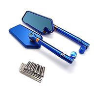 Para Honda CB190R CB300F CB500F CB600F CB1100R NC750S CBF125 CBF190R, Espejo Lateral Para Motocicleta, Cristal Azul, 8mm, 10mm, Espejo Retrovisor Para Motocicleta(Azul)
