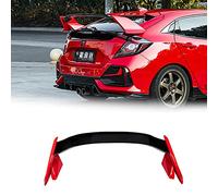 para Honda Civic Hatchback Type R 2016-2021 ABS Techo Coche alerón Trasero Trim Body Kit Tuning Parte Top Wing Lip Racing (Rojo) (Red)