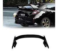 para Honda Civic Hatchback Type R 2016-2021 ABS Techo Coche alerón Trasero Trim Body Kit Tuning Parte Top Wing Lip Racing (Rojo) (Black)