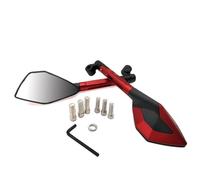 Para Honda Grom Cb190r Cbr250r Para Yamaha Fz1 Ybr 125 Fz6 Manillar De Motocicleta Espejos Retrovisores Espejo Lateral Accesorios Antideslumbrantes Azules(Rojo)
