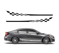 para Honda, para Civic 2015-2022 Kit de Pegatinas Laterales para Puerta de Coche, calcomanías de PVC, película de Vinilo Impermeable, decoración Exterior para Coche, Accesorios para Coche