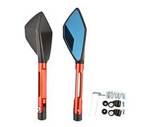 Para Honda TRANSALP 600 650 700 XL700V Transalp ABS XL 650 V1-V7 XL650V Espejo Retrovisor De Motocicleta CNC Aluminio Azul Espejos Laterales Antideslumbrantes(Orange)