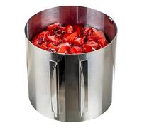 para hornear, para tartas, diámetro ajustable de 16 a 30 cm, altura de 20 cm, estante para hornear, molde, accesorios para hornear, acero inoxidable, de horneado largo