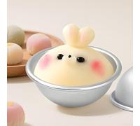 Para hornear pasteles de luna semirredondos con borde suave y borde enrollado para una liberación de postre sin esfuerzo (6,5 cm)