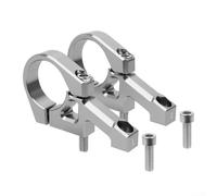 Para horquilla de doble corona, vástago de montaje directo, aleación de aluminio 6061, abrazadera de manillar de 31 8 mm, ideal para ciclismo de montaña cuesta abajo (plata)