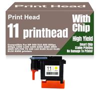 para HP Cabezal de impresión 11 Negro Amarillo Cian Magenta C4810A C4811A C4812A C4813A para HP DesignJet 500 510 800 500ps 800ps 1000 1100 1200 2200 2600 2800 70 100 110,11 Printhead-Yellow