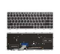 para HP EliteBook Folio 1040 G1 G2 Series Teclado retroiluminado 736933-001 736933-081 736933-161 736933-201 736933-261(US New Silver Light)