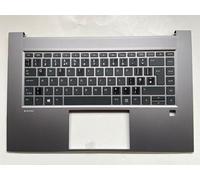 Para HP ZBook Studio G7 M14608-031 Teclado inglés Reino Unido Palmrest RTX DSC con etiquetas adhesivas compatibles con AM2VB000420 M14608-001 M14609-001 M15921-001 M15922-001 Carcasa superior Funda