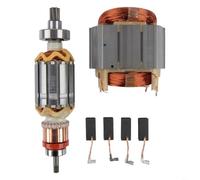 Para HR4001C HR4011C HR4003C Juego de estator de rotor de metal, armadura de repuesto y kit de estator con 4 cepillos de carbono CB350, componentes de reparación de piezas de motor eléctrico