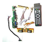 Para HSD190ME12-A10/A11 LVDS 4CCFL 30Pin LCD panel monitor HDMI VGA USB AV RF teclado+Remote+Inversor T.V53 tarjeta de unidad Kit (HSD190ME12-A10)