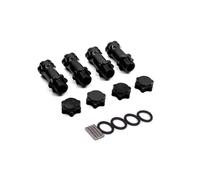 Para HSP 1/8 Truggy Para Coche Control Remoto 89108 17mm, 30mm Montaje Mejorado Buje Rueda Camión Monstruo Escala Más Larga Piezas RC Piezas Maquetas RC(Black)