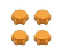 Para HSP Para Axial Para HPI Para Himoto 1/8 RC Coche Todoterreno Camión Hop-Up Piezas 4 Rueda De Aluminio Tuerca Hexagonal Cubierta Fina 17mm Piezas Mejoras RC(Yellow)