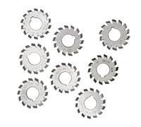Para HSS Gear Cutter Set M1. 8Pcs Involute Fresa Fresa 20 Grados Biselado Engranaje Herramienta de Corte Módulo Hob Plata Metalworking Torno M2 Acero