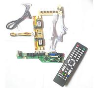Para HT15X13-100/200 4CCFL LVDS 20Pin TV53 tarjeta de unidad HDMI VGA AV USB RF Inverter+control remoto+teclado LCD panel DIY kit (HT15X13-100)