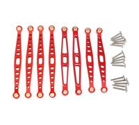 Para HuangBo Para Toys ZP1001 ZP1002 ZP1003 ZP1004 1/10 RC Car Parts Metal Upgrade Accessories Modification Fixed Tie Rod Piezas Maquetas RC(Red)