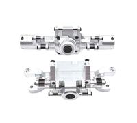 Para HuangBo Para ZP1001 ZP1002 ZP1003 ZP1004 1/10 Carcasa Eje Delantero Trasero Con Proceso CNC Mejora Metal Piezas Para Coches RC Repuestos(Silver)