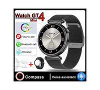 (Para HuaWei AdultBlack mesh strap) Reloj GT4 Nuevo reloj inteligente de moda para adultos Brújula NFC 360*360