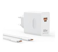 Para Huawei Honor Magic6 Pro/Mate60 Pro/Mate60 Pro+/P60 Art/P60 Pro Toma USB C 88W PD Cargador Rápido Para Honor Magic6/Magic5/P40 Pro+/P40 Pro/P30 Pro Con Cable 6A 1.5 88W