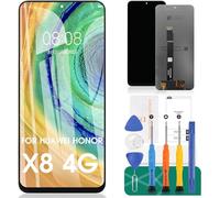 Para Huawei Honor X8 4G Pantalla LCD para Honor X8 4G Reemplazo de pantalla TFY-LX1, TFY-LX2, TFY-LX3 Touch Digitalizador Kits de montaje sin marco (negro, no para 5G)