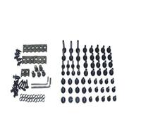 para HYOSUNG GT250R 2006-2010 Kit Completo De Tornillos Carrocería Motocicleta Pernos Cuerpo Carenado(Black)
