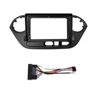 para Hyundai I10 2014 2015 2016 2017 Radio De Coche 2 DIN De 9 Pulgadas Marco De Panel De Fascia De Plástico Y Kit De Montaje De Tablero con Cable. POMPOMPUR(Frame-Left-Cord)
