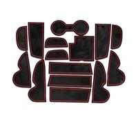 para Hyundai Ix35 2013 2014 2015 2016 2017 15 Unidades Alfombrilla Goma para Ranura Puerta con Almacenamiento Posavasos Adhesivo A Prueba Polvo Alfombrilla Antideslizante Ranura Puerta(Rosso)