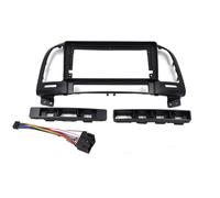 para Hyundai para Santa Fe IX45 2006-2012 Radio Coche 2 DIN Instalación GPS Panel Fascia Marco Y Cable Kit Montaje En Tablero POMPOMPUR(Frame-cord-09-12)