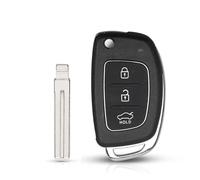 para Hyundai para Solaris I10 I20 I30 I35 I40 IX45 Funda para Llave De Coche con 3 Botones Abatible Y Sin Reborde(Right Blade)