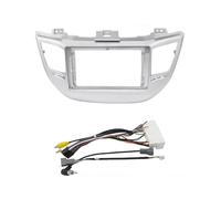 para Hyundai para Tucson 2015 2016 2017 2018 9 Pulgada Coche Fascia Radio Pane Instalación Adaptador Bezel Consola Placa Salpicadero Kit Fascia del Panel de Radio(SilvRight-Frame-Cord)
