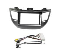 para Hyundai para Tucson 2015 2016 2017 2018 9 Pulgada Coche Fascia Radio Pane Instalación Adaptador Bezel Consola Placa Salpicadero Kit(Black Left-Frame-Cord)