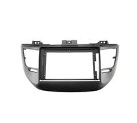 para Hyundai para Tucson IX35 2015 Adaptador Fascia Marco De Coche De 9 Pulgadas Kit De Panel De Montaje De Radio Tablero POMPOMPUR(LHD Black)