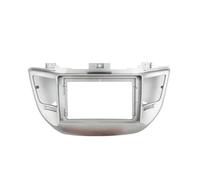 para Hyundai para Tucson IX35 2015 Adaptador Fascia Marco De Coche De 9 Pulgadas Kit De Panel De Montaje De Radio Tablero POMPOMPUR(RHD Silver)