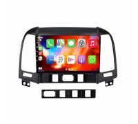 para Hyundai Santa Fe 2006-2012 Android 12 Radio De Coche 9 Pulgadas IPS Pantalla Táctil con Carplay Android Auto Apoyo Hi-Fi RDS DSP WiFi 4G Dab BT 5.0 Enlace Espejo Cámara Trasera SWC(500S 4+64G)