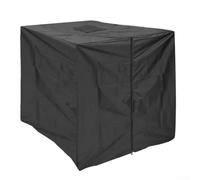 Para IBC Tote Cover 1000L, protector de polvo de tela Oxford impermeable con protección UV y salida para tanques de agua al aire libre, protector de escombros de lluvia y nieve, negro (es negro)