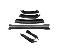 para Infiniti G25 G35 G37 Sedán 2007-2013 Parachoques Delantero Divisor Difusor Protector Labios Alerón Faldones Laterales Ángulo Envoltura Trasera(Matte Black,A Four-Door)