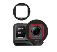 para Insta360 Ace Pro 2 Marco Protector de Lentes, Portafiltros Multifuncional de Aleación de Aluminio, Soporte Extendido para Lentes 360 Ace Pro 2, Compatible con Filtros de 49mm/52mm (49mm)