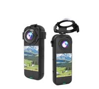 para Insta360 X4 Air Carcasa de Cristal de Lente de Alta Dureza, Cubierta Protectora Antirrayas, Antiimpactos y Antivaho, Tapa de Lente con Diseño a Presión HD 360 X4 Air