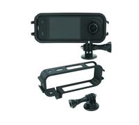 para Insta360 X5 Jaula Protectora de Expansión con Bisel Multifuncional Horizontal y Vertical, Adaptador Ligero para Cámara Deportiva 360X5. (Negro Horizontal)