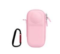 Para Insta360 X5 Mini Bolsa de Almacenamiento Portátil, Funda Protectora a Prueba de Golpes y Arañazos, Funda de Transporte para Cámara Panorámica 360X5 Compatible con Trípode y Jaula. (Rosa)