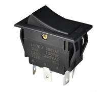 Para interruptor de palanca compatible con interruptor basculante 125 250 V CA, control de encendido y apagado, protección IP67, rango de temperatura de funcionamiento de 20 °C a 125 °C (6P 2