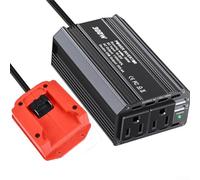 Para inversor de 300 W, 18 V a 110 V, para uso con baterías de 20 V, convertidor portátil adecuado para cargar dispositivos electrónicos y para alimentar dispositivos pequeños con sobrecarga (C)