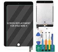 Para iPad Mini 4 2015 Pantalla LCD Reemplazo 7.9 pulgadas Pantalla LCD A1538 Touch Digitalizador Compatible con A1550 Asamblea con botón de inicio Kit de piezas de reparación (negro)