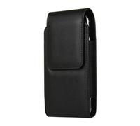 DFV mobile - Funda vertical de cinturón con clip giratorio 360 y cierre magnético en piel sintética para iPhone 13 mini (2021) - Negra