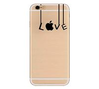 para iPhone 6S Plus Funda iPhone 6 Plus, CrazyLemon Funda Protectora de TPU Transparente Ultra Delgada de Gel de TPU Silicona Transparente para iPhone 6 Plus / 6S Plus 5.5" - Love