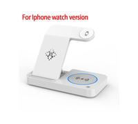 (Para iPhone Watch) Base de carga inalámbrica de 30 W 4 en 1 QI Quick Charge Dock para Apple Samsung