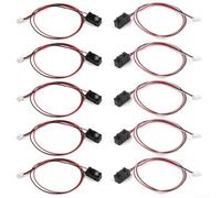 Para IR Break Beam Sensor 5PC Pack 5mm LED Transmisor Receptor para detección industrial DC 3.6-5.5V 30cm a 100cm Rango (30CM)