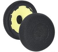 Para Jabra para EVOLVE 75/Plus UC, almohadillas de piel de proteína negra suave al tacto, espuma viscoelástica, aislamiento de ruido, cojines transpirables de 6,5 x 6,5 x 2 cm