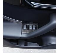 para Jaguar F Pace X761 2016-2018, para manejo con manija Izquierda, ABS Fibra de Carbono Color Asiento Memoria Bloqueo botón Cubierta embellecedor